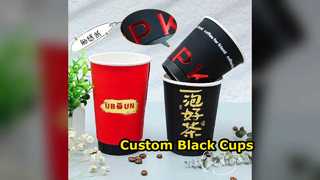 Custom Black Paper Cups Branding Solution