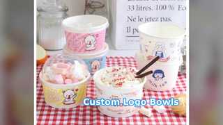 Custom Logo Ice Cream Bowls Leak Proof