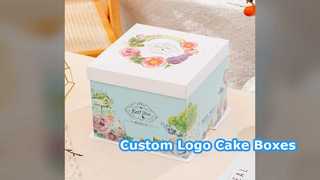 Custom Cake Boxes Food Grade Easy Assembly Bakery Packaging