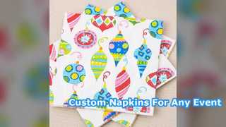 Custom Printed Napkins Eco Friendly Food Grade Designs
