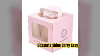 Transparent Cake Box with Handle