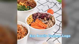 Eco Kraft Bowls Biodegradable Custom Logo Takeaway