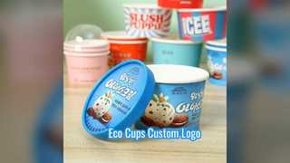 Eco Friendly Ice Cream Cups Custom Logo