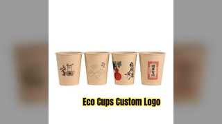 Eco Friendly Paper Cups Custom Logo Office Use
