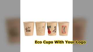 Eco Friendly Paper Cups Customizable Logo