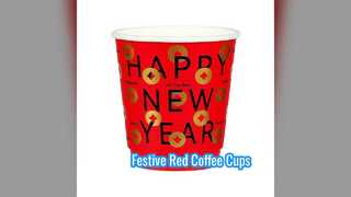 Chinese Red Coffee Cups Festival Marketing