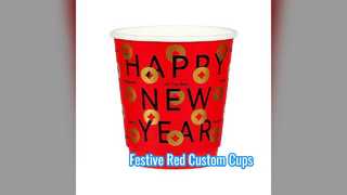 Red Coffee Cups Premium Chinese New Year Customization