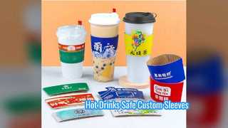 Custom Cup Sleeves Logo Print Coffee Tea