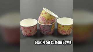 Leak Proof Paper Bowls Custom Logo Packaging