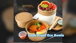 Eco Kraft Bowls Leak Proof Food Safe