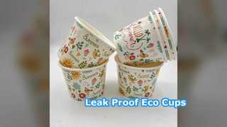 Eco Ice Cream Cups Waterproof Leak Proof