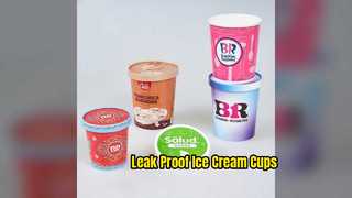 Leak Proof Biodegradable Ice Cream Paper Cups