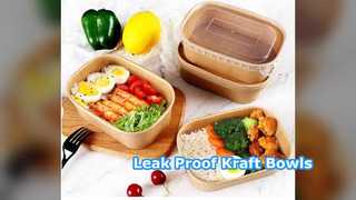 Leak Proof Kraft Bowls For Delivery