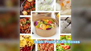 Kraft Food Boxes Waterproof Leak Proof Custom Print