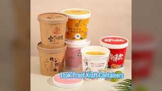 Leak Proof Kraft Takeout Containers