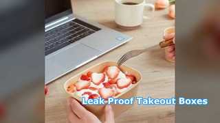 Leak Proof Food Containers Kraft Paper Takeout Boxes