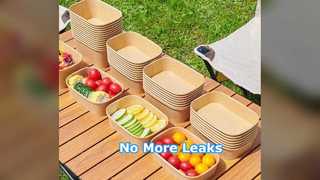 Leak Proof Kraft Food Box Camping Picnic Takeaway