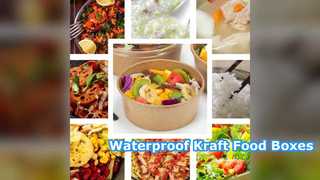 Kraft Food Containers Waterproof Custom Print